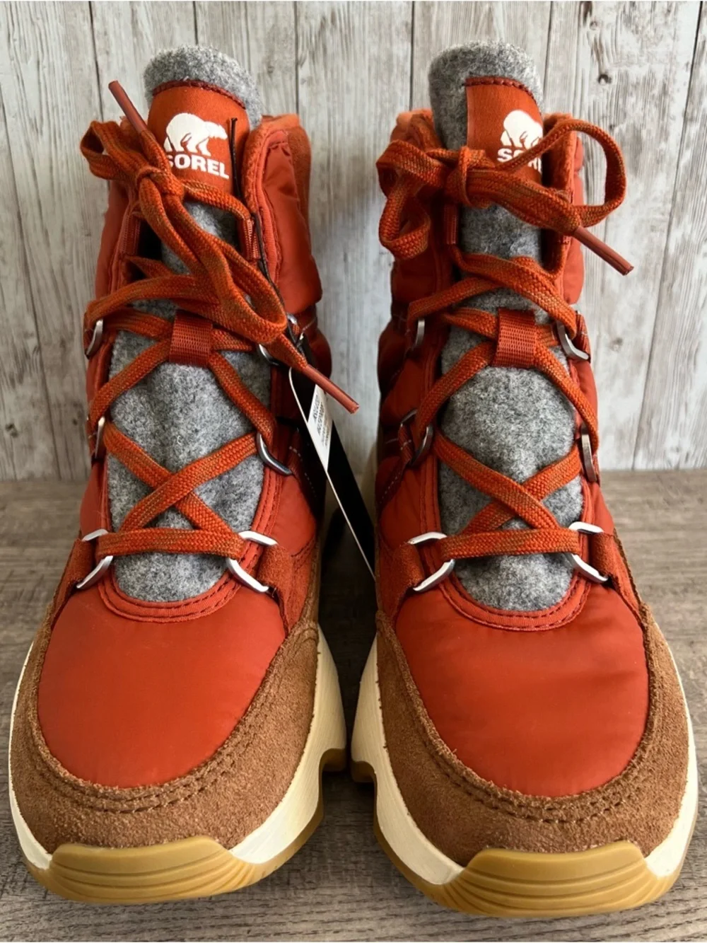 Sorel Kinetic Impact Sport Waterproof  Women's Red & Brown Winter Boots New 7.5